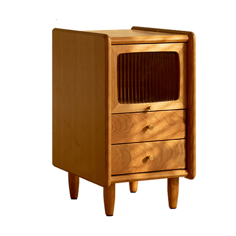 Moderno tavolo da notte in legno massiccio 21 "H comodino da letto di stoccaggio con gambe