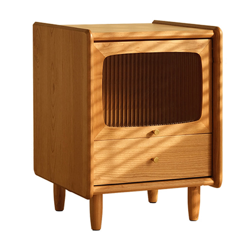 Moderno tavolo da notte in legno massiccio 21 "H comodino da letto di stoccaggio con gambe