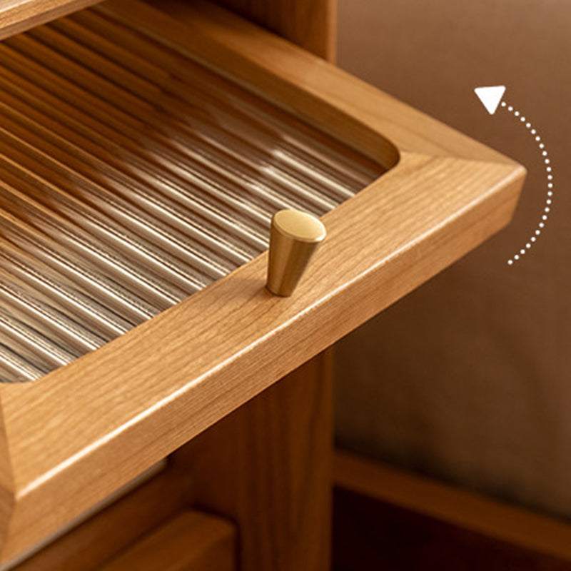 Moderno tavolo da notte in legno massiccio 21 "H comodino da letto di stoccaggio con gambe