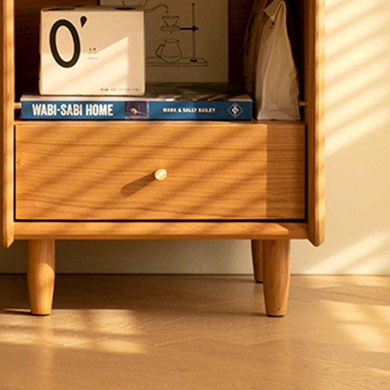 Moderno tavolo da notte in legno massiccio 21 "H comodino da letto di stoccaggio con gambe