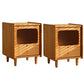 Moderno tavolo da notte in legno massiccio 21 "H comodino da letto di stoccaggio con gambe