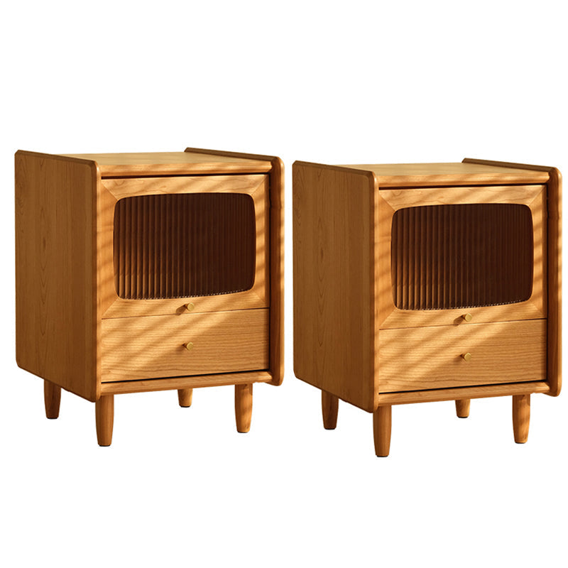 Moderno tavolo da notte in legno massiccio 21 "H comodino da letto di stoccaggio con gambe