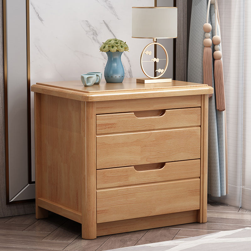 Solid Wood 2 Drawer Modern Night Table Drawer Storage Bed Nightstand Natural 1 Piece Clearhalo 'Bedroom Furniture' 'furn' 'furn_night_stand' 'Furniture' 'night_stand' 'Nightstands' 5906173