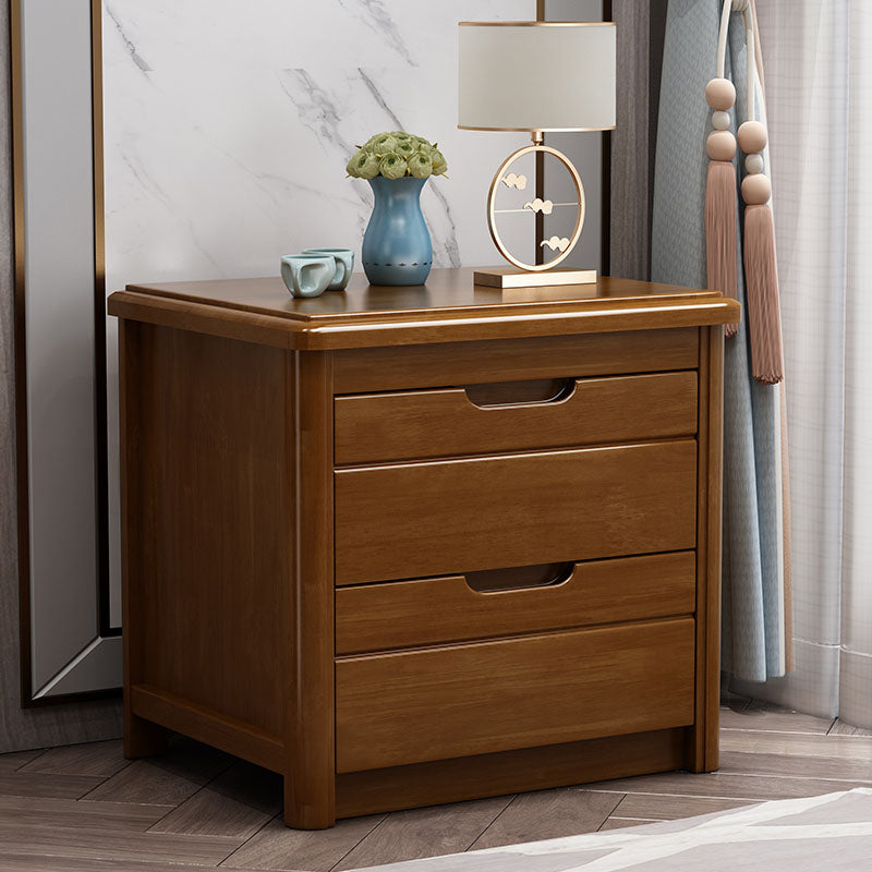 Solid Wood 2 Drawer Modern Night Table Drawer Storage Bed Nightstand Brown 1 Piece Clearhalo 'Bedroom Furniture' 'furn' 'furn_night_stand' 'Furniture' 'night_stand' 'Nightstands' 5906179
