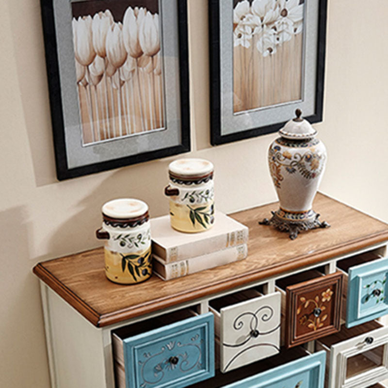 Kust opbergkist massief houten dressoir met 8/10/12 laden