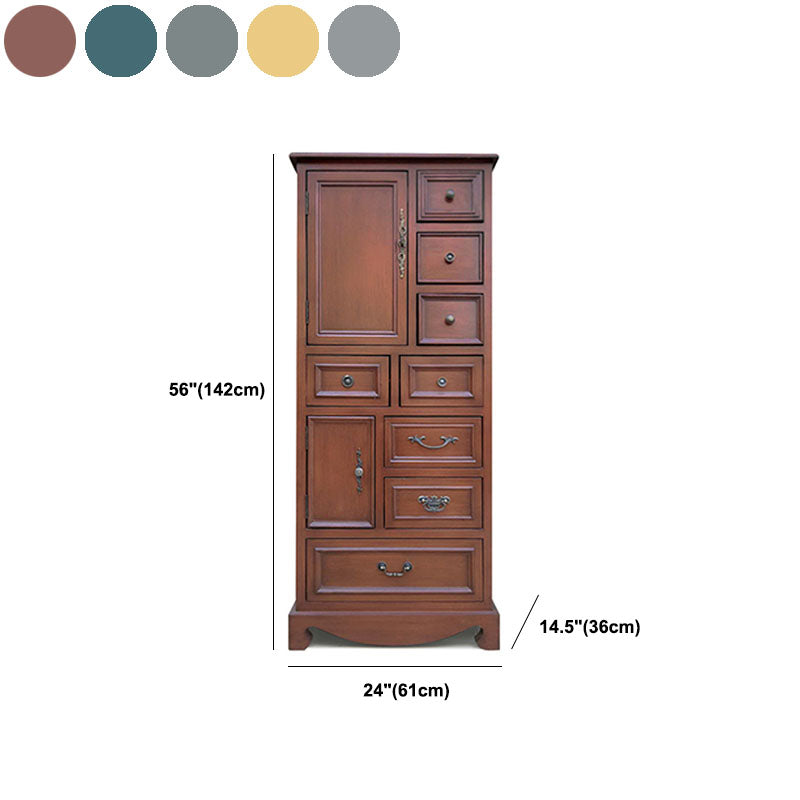 Kust opbergkist massief houten dressoir met 8/10/12 laden