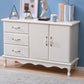 15,6-inch breedte Coastal Dresser vaste houten opbergkast met 3/6 laden
