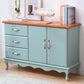 15,6-inch breedte Coastal Dresser vaste houten opbergkast met 3/6 laden