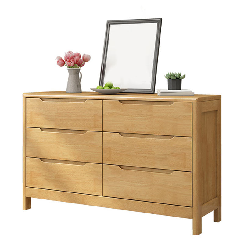 16" W Rubber Wood Storage Chest Modern Dresser with Drawers for Bedroom Natural 6 Clearhalo 'Bedroom Furniture' 'Dressers & Chests' 'dressers_chests' 'furn' 'furn_dressers_chests' 'Furniture' 5906471