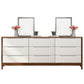 16" W Rubber Wood Storage Chest Modern Dresser with Drawers for Bedroom Walnut White 9 Clearhalo 'Bedroom Furniture' 'Dressers & Chests' 'dressers_chests' 'furn' 'furn_dressers_chests' 'Furniture' 5906480