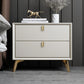 Solid Wood Accent Table Nightstand Glam Night Table with 2-Drawer Clearhalo 'Bedroom Furniture' 'furn' 'furn_night_stand' 'Furniture' 'night_stand' 'Nightstands' 5906780