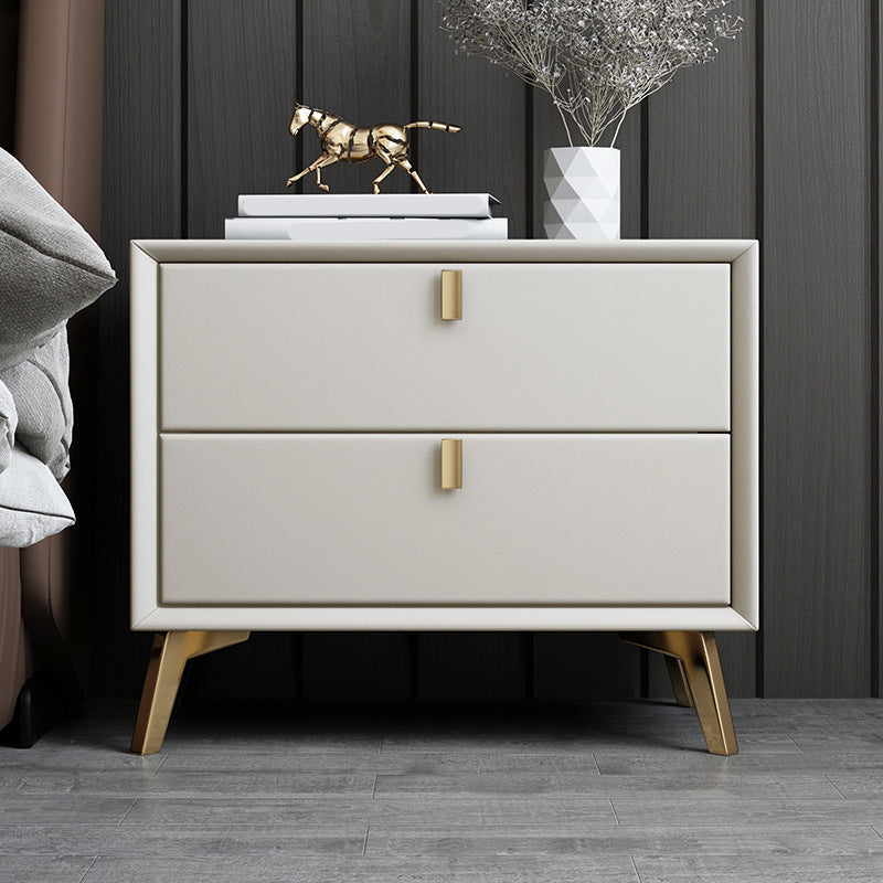 Solid Wood Accent Table Nightstand Glam Night Table with 2-Drawer Clearhalo 'Bedroom Furniture' 'furn' 'furn_night_stand' 'Furniture' 'night_stand' 'Nightstands' 5906780