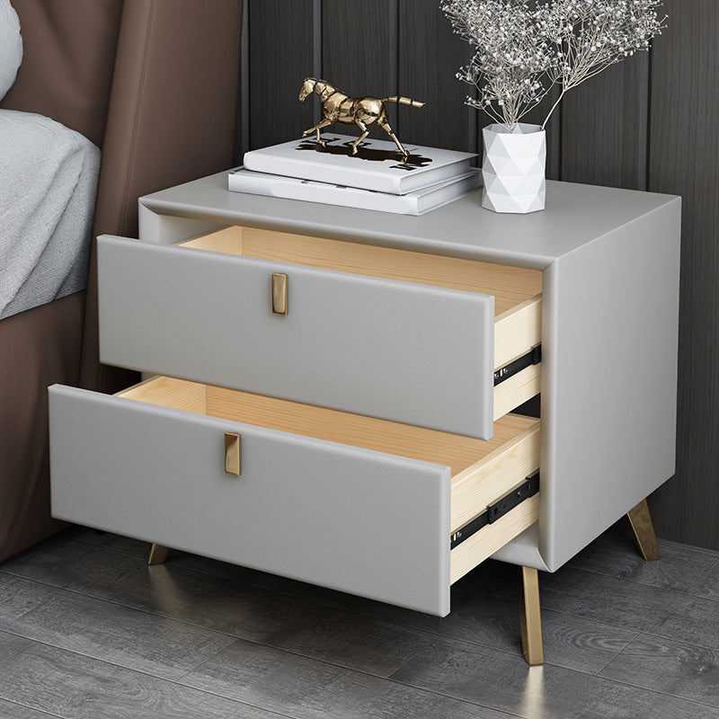 Solid Wood Accent Table Nightstand Glam Night Table with 2-Drawer Clearhalo 'Bedroom Furniture' 'furn' 'furn_night_stand' 'Furniture' 'night_stand' 'Nightstands' 5906782