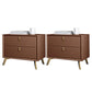 Solid Wood Accent Table Nightstand Glam Night Table with 2-Drawer Light Brown 2 Piece Set Clearhalo 'Bedroom Furniture' 'furn' 'furn_night_stand' 'Furniture' 'night_stand' 'Nightstands' 5906800