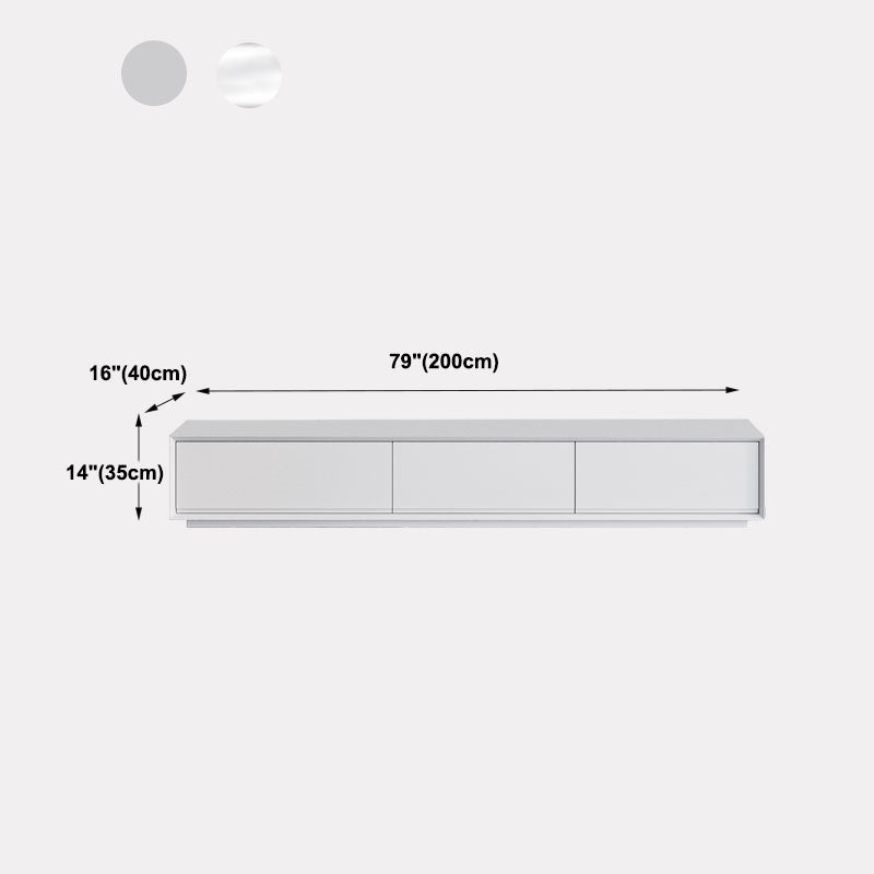 Contemporary TV Console White Wood/Stone Top TV Stand with Soft Close Drawers Clearhalo 'furn' 'furn_tv_stands_entertainment_centers' 'Furniture' 'Living Room Furniture' 'TV Stands & Entertainment Centers' 'TV Stands & Media Storage Furniture' 'tv_stands_entertainment_centers' 5906835