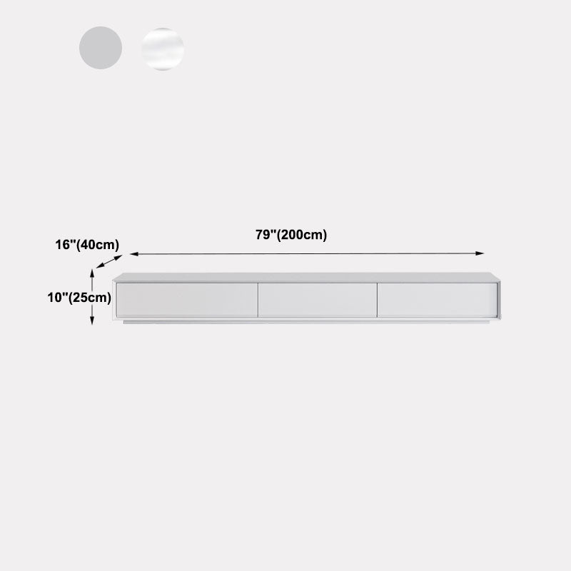 Contemporary TV Console White Wood/Stone Top TV Stand with Soft Close Drawers Clearhalo 'furn' 'furn_tv_stands_entertainment_centers' 'Furniture' 'Living Room Furniture' 'TV Stands & Entertainment Centers' 'TV Stands & Media Storage Furniture' 'tv_stands_entertainment_centers' 5906839