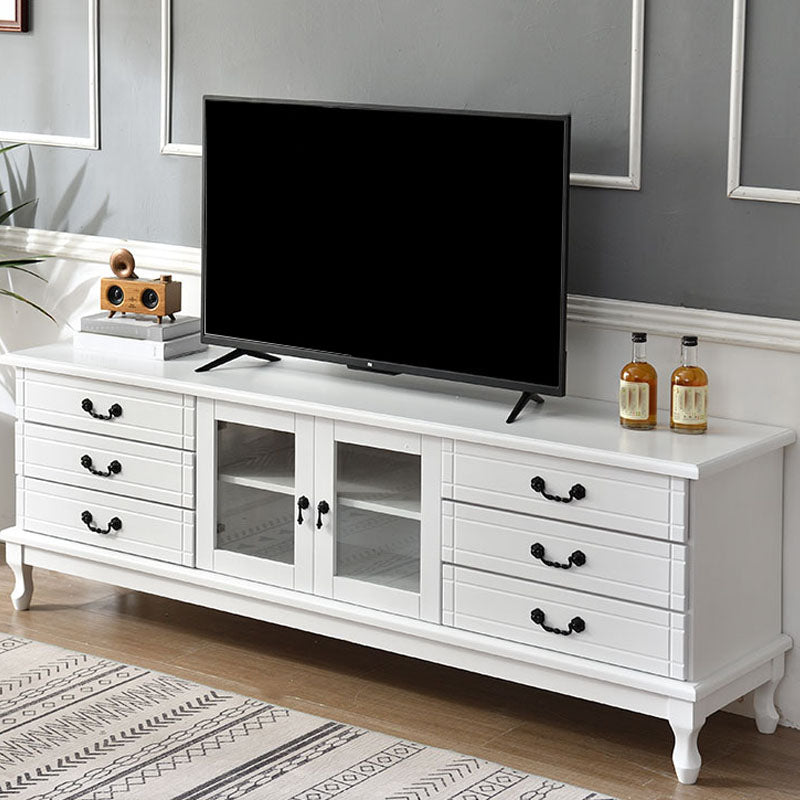 TV Cabinet Modern Simple Living Room Mini Small Family European Bedroom High TV Stand White Clearhalo 'furn' 'furn_tv_stands_entertainment_centers' 'Furniture' 'Living Room Furniture' 'TV Stands & Entertainment Centers' 'TV Stands & Media Storage Furniture' 'tv_stands_entertainment_centers' 5906844