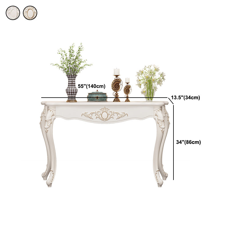 Tabella della console di legno vittoriana da 13,4 pollici a forma di forma libera