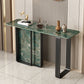 11 Inch Wide Glam Accent Table Stone Rectangle Console Accent Table 39"L x 12"W x 31"H Green Black Clearhalo 'Console Tables' 'console_tables' 'Entry & Mudroom Furniture' 'furn' 'furn_console_tables' 'Furniture' 5907039