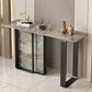 11 Inch Wide Glam Accent Table Stone Rectangle Console Accent Table Clearhalo 'Console Tables' 'console_tables' 'Entry & Mudroom Furniture' 'furn' 'furn_console_tables' 'Furniture' 5907044