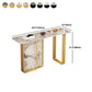 11 Inch Wide Glam Accent Table Stone Rectangle Console Accent Table Clearhalo 'Console Tables' 'console_tables' 'Entry & Mudroom Furniture' 'furn' 'furn_console_tables' 'Furniture' 5907048