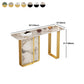 11 Inch Wide Glam Accent Table Stone Rectangle Console Accent Table Clearhalo 'Console Tables' 'console_tables' 'Entry & Mudroom Furniture' 'furn' 'furn_console_tables' 'Furniture' 5907050