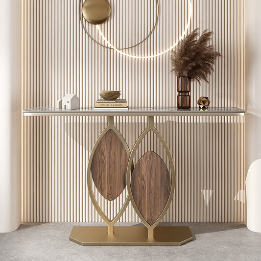 Tabella della console ardesia da 11,8 "W tavolo glam resistente ai graffi