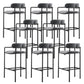 Industrial Upholstered Counter Stool Arm Low Back Bar Chair with Metal Legs Grey 8 Piece Set Clearhalo 'Bar Furniture' 'Bar Stools' 'bar_stools' 'furn' 'furn_bar_stools' 'Furniture' 'Kitchen & Dining Furniture' 5909503