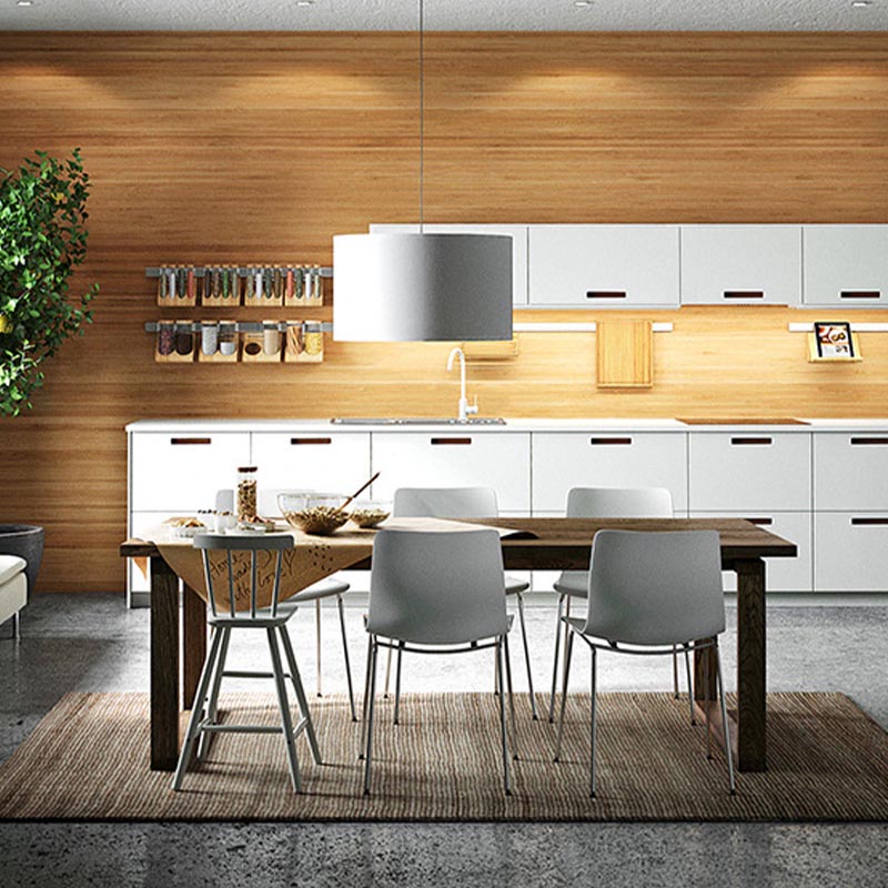 Tavolo da pranzo in legno massiccio di pino rettangolo moderno tavolo da pranzo moderno con base a slitta