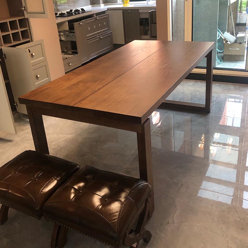 Tavolo da pranzo in legno massiccio di pino rettangolo moderno tavolo da pranzo moderno con base a slitta