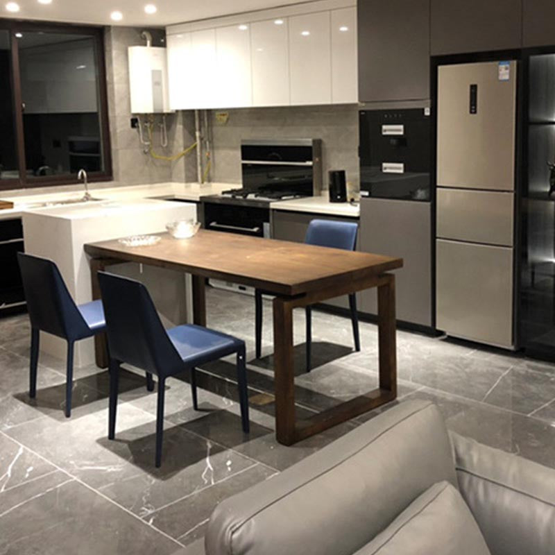 Tavolo da pranzo in legno massiccio di pino rettangolo moderno tavolo da pranzo moderno con base a slitta