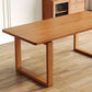 Modern Dining Table with Sled Base Rectangle Pine Solid Wood Table