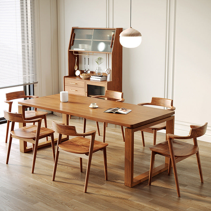 Moderner Esstisch mit Schlittenbasis Rechteckkiefern Massivholz Tisch