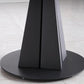 Stone Modern Round Table Standard Height Dining Room Table with Pedestal Base