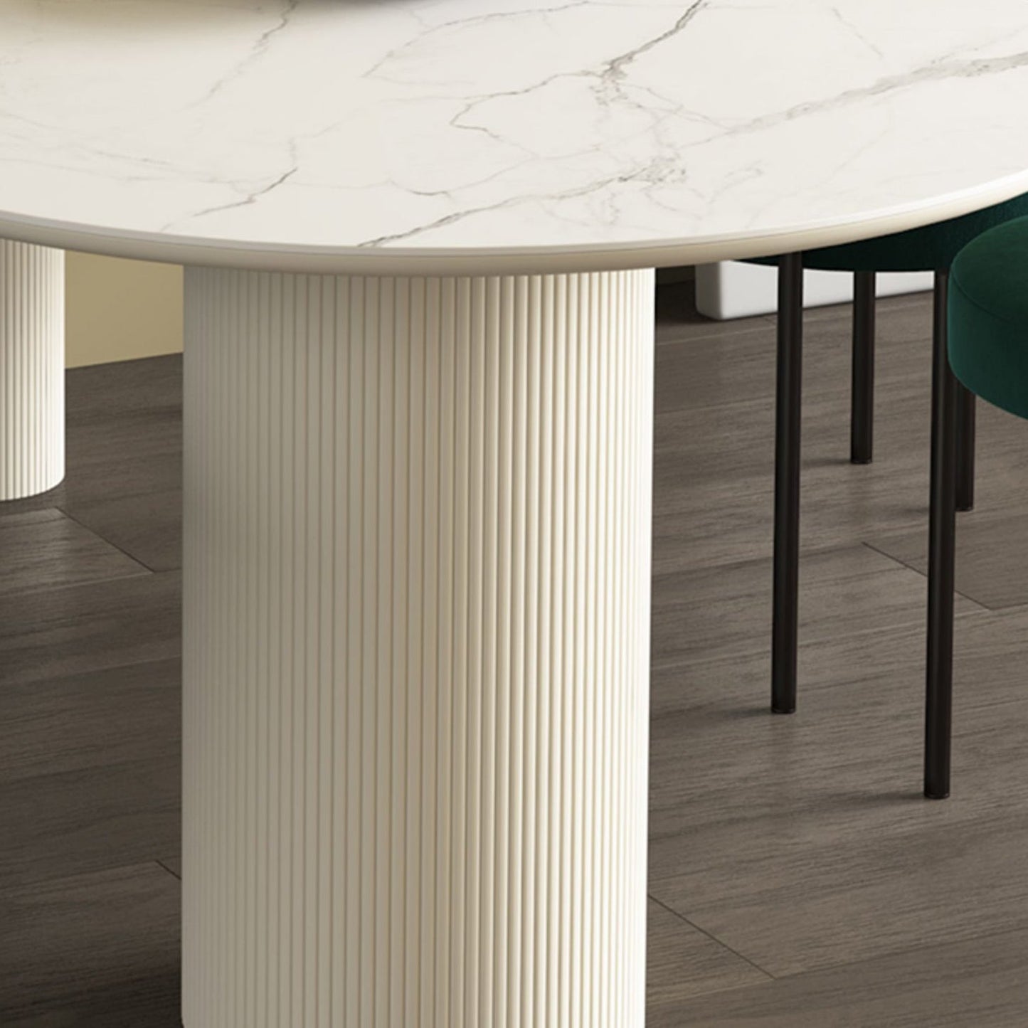 Freeform Solid Wood Dining Table Modern White Furniture with Tripod Base for Apartment Clearhalo 'Dining Tables & Seating' 'Dining Tables' 'dining_table' 'furn' 'furn_dining_table' 'Furniture' 'Kitchen & Dining Furniture' 5909857