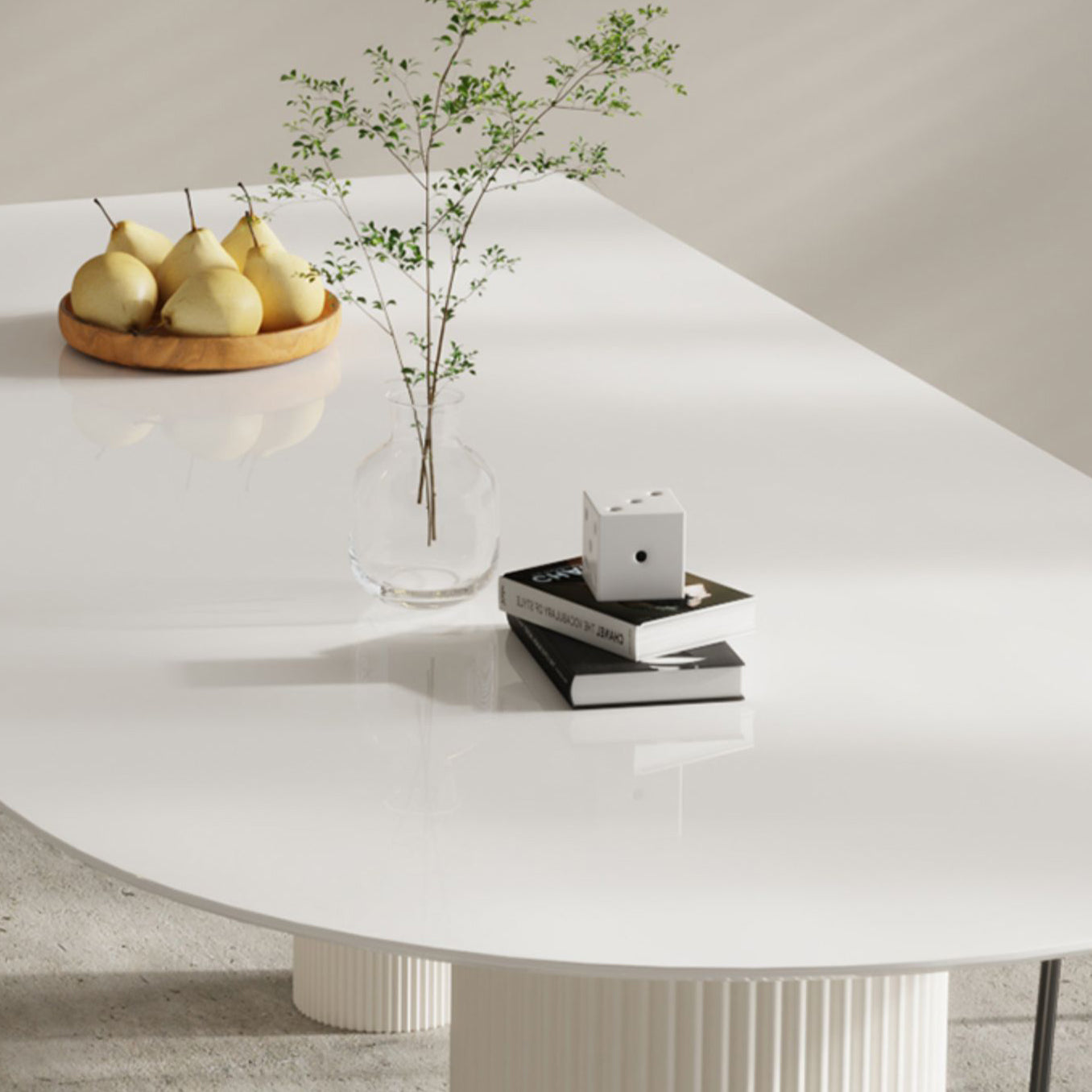 Freeform Solid Wood Dining Table Modern White Furniture with Tripod Base for Apartment Clearhalo 'Dining Tables & Seating' 'Dining Tables' 'dining_table' 'furn' 'furn_dining_table' 'Furniture' 'Kitchen & Dining Furniture' 5909858