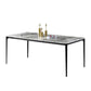 Rectangle Modern Stone Table Standard Height Kitchen Room Table with 4 Legs Gray 63"L x 31.5"W x 29.5"H Without Chairs Clearhalo 'Dining Tables & Seating' 'Dining Tables' 'dining_table' 'furn' 'furn_dining_table' 'Furniture' 'Kitchen & Dining Furniture' 5909870