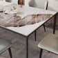 Rectangle Modern Stone Table Standard Height Kitchen Room Table with 4 Legs Clearhalo 'Dining Tables & Seating' 'Dining Tables' 'dining_table' 'furn' 'furn_dining_table' 'Furniture' 'Kitchen & Dining Furniture' 5909875
