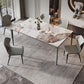 Rectangle Modern Stone Table Standard Height Kitchen Room Table with 4 Legs Clearhalo 'Dining Tables & Seating' 'Dining Tables' 'dining_table' 'furn' 'furn_dining_table' 'Furniture' 'Kitchen & Dining Furniture' 5909876