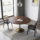 Contemporary Dining Table Round Dining Table in Walnut with Tulip Base