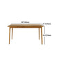 Rectangle 4 Legs Dining Table Natural Finish Legs Modern Fixed Dinner Table