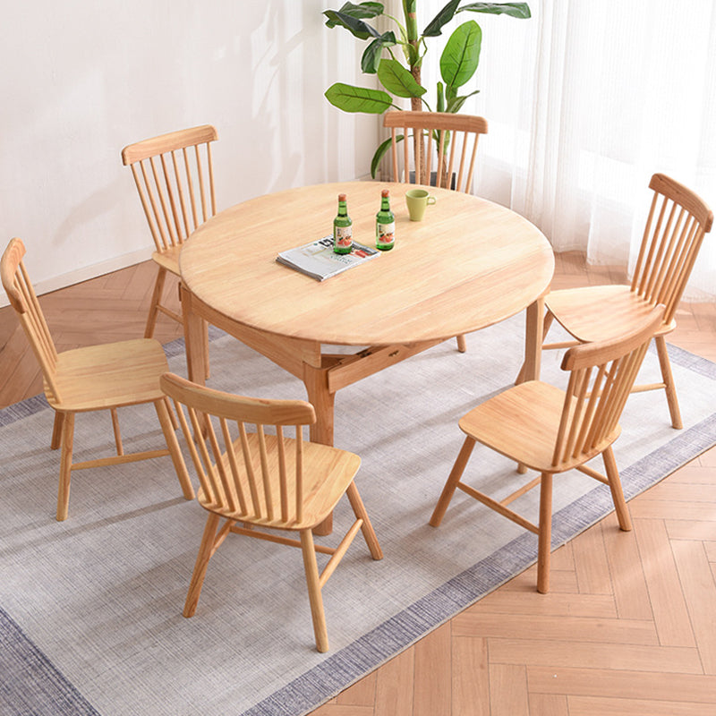 Mesa de comedor de madera sólida muebles modernos extensibles con 4 patas para el hogar