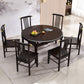 Solid Wood Dining Table Modern Extendable Furniture with 4 Legs for Home