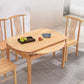 Solid Wood Dining Table Modern Extendable Furniture with 4 Legs for Home
