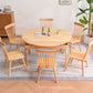 Solid Wood Dining Table Modern Extendable Furniture with 4 Legs for Home