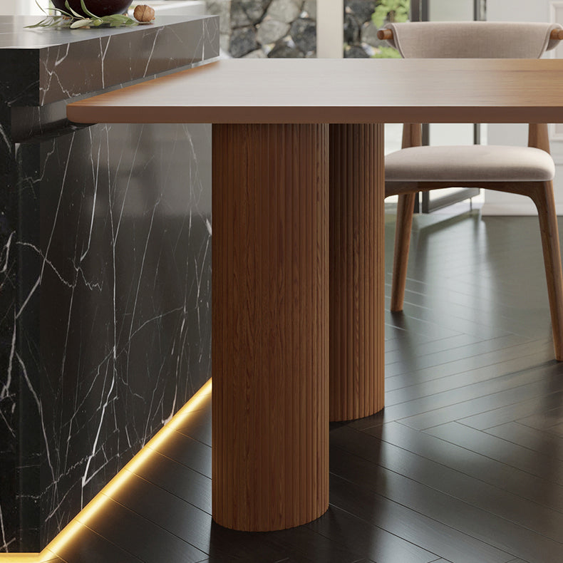 Mesa de comedor de madera maciza de pino mesa de comedor ovalada moderna para cocina