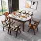 4 Legs Dining Table Sintered Stone Top Table for Home Kitchen Dinner Brown Without Chairs Clearhalo 'Dining Tables & Seating' 'Dining Tables' 'dining_table' 'furn' 'furn_dining_table' 'Furniture' 'Kitchen & Dining Furniture' 5909976