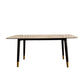Rectangle Luxury Dining Table Grey Sintered Stone Top Table with 4 Legs