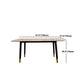 Rectangle Luxury Dining Table Grey Sintered Stone Top Table with 4 Legs