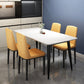 Rectangular Stone Round Table Modern Dining Table Furniture with Metal Base